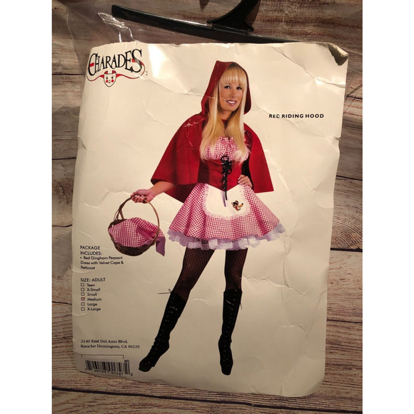 New Charades Red Riding Hood Costume M - Picture 3 of 5